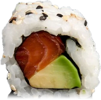 Uramaki con tonno crudo e avocado